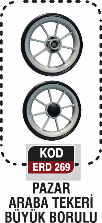 PAZAR ARABA TEKERLERİ BÜYÜK BORULU ERD 269